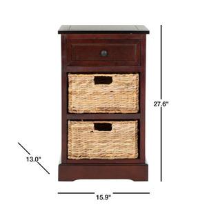 Carrie Dark Cherry Storage Side Table the retail price $117.49