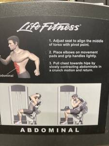 Life Fitness Abdominal machine