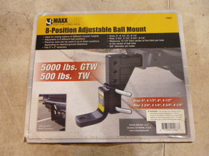 lot 14 image: New Maxx Haul 8 Position Adjustable Ball Mount