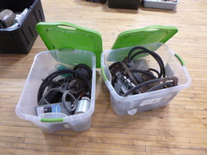 lot 27 image: 2 Totes of Heavy Duty Cords