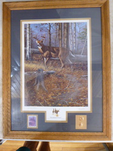 lot 54 image: Woodland Prince Framed Print by Harry Ontis