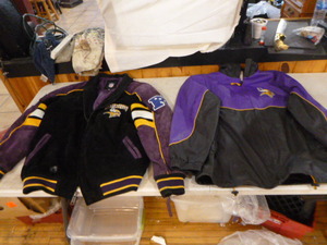 lot 104 image: 2 Minnesota Vikings Jackets