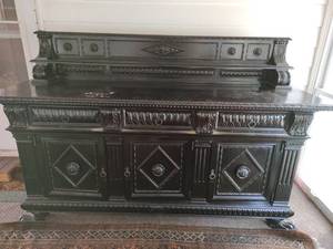 Antique Large Hand Carved Sideboard from Italy