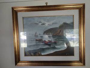 Oil Painting by Tugnoli Gianpietro of Boats