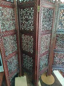 Antique Hand Carved Room Divider from Pakistan
