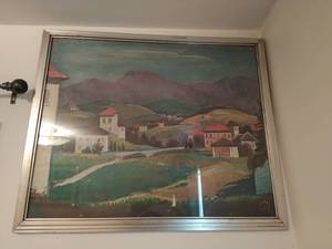 Vintage City Scape Framed Print