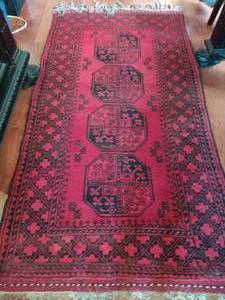 Vintage Hand Woven Rug from Afghanistan