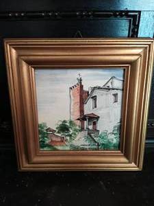 Hand Glazed Framed Ceramic Tile