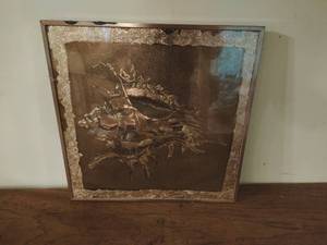Framed Metallic Shell Wall Art