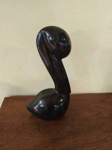 Onyx Pelican Figurine