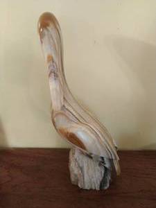 Large Onyx Pelican Sculpture