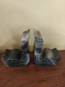 Pair of Onyx Loon Bookends