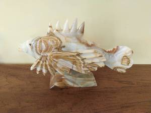 Onyx Lion Fish Sculpture