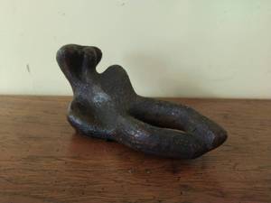 Geles Cabrera Bronze Reclining Figure Sculpture