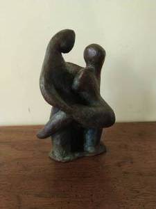 Geles Cabrera Bronze Intertwined Figures Sculpture