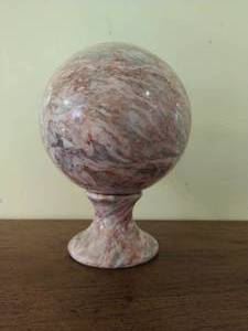 Rose Onyx Orb with Pedestal