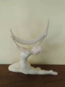 Large Woman and Moon Sculpture
