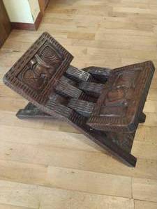 Hand Carved Wood Stool