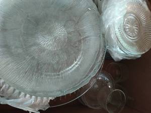 Collection of Glass Dishes and Drinking Glasses