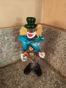 Murano Glass Clown Sculpture