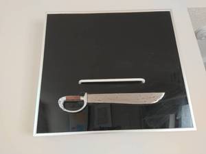 Neon Wall Art with Knife