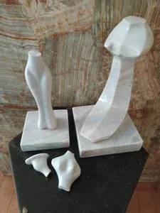 Two Broken Onyx Sculptures