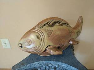 Hand Painted Clay Koi Fish