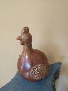 Hand Painted Clay ChickenRooster