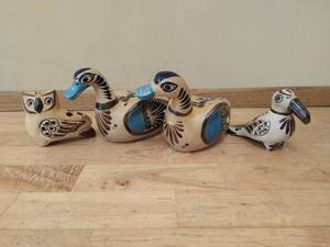 Collection Of Hand Painted Clay Animals