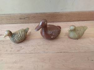 Three Clay Ducks