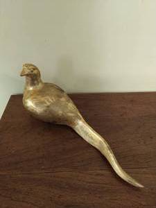 Gold Ceramic Bird Sculpture