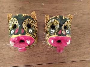 Two Small Hand Painted Masks