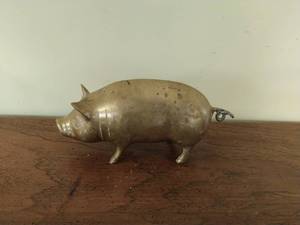 Brass Pig Figurine
