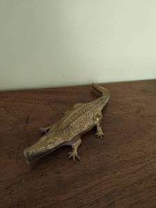 Brass Crocodile Figurine