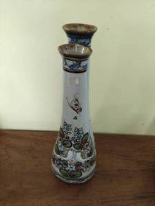 Double Spout Hand Painted Ceramic Vase