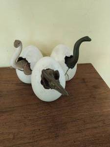 Three Dinosaur Egg Figurines from Mexico