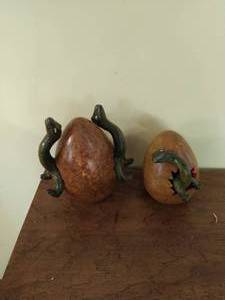 Two Dinosaur Egg Figurines from Mexico