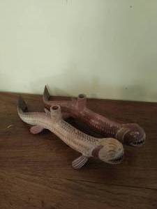 Two Fish Candleholders from Mexico
