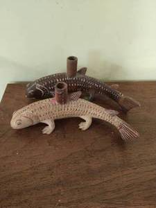 Two Mexican Mudkip Candleholders