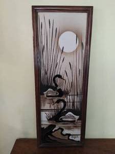 Tar Painting of Swans by Esher