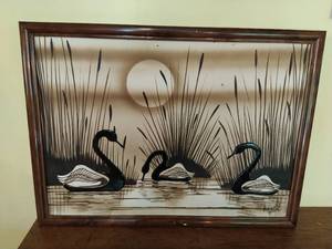 Tar Painting of Swans by Esher