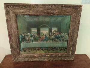 Antique Last Supper Framed Wall art
