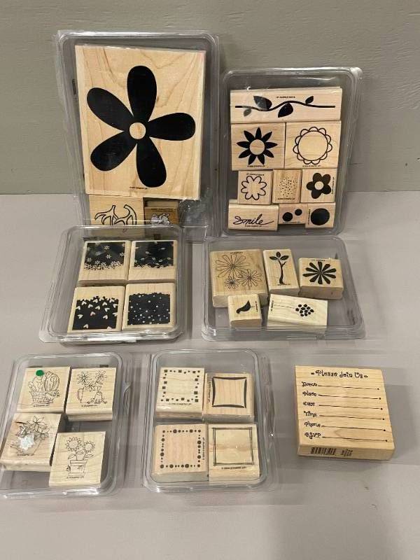Lot of Stampin up Rubber Scrapbooking Stamps