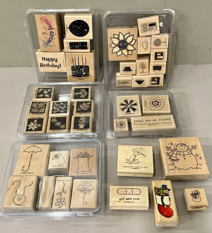 Lot of Stampin up Rubber Scrapbooking Stamps