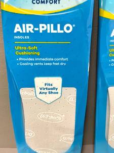 Lot of 3 Pair Dr. Scholls Air-Pillo Shoe Insoles