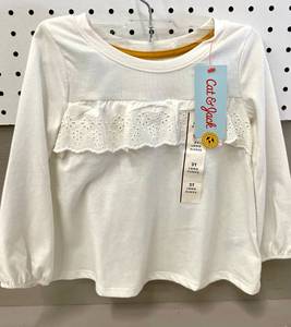 Lot of 4 Cat & Jack Girls Long Sleeved Shirts Size 18 Mo & 2T
