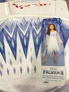 Frozen Elsa Girls Halloween Costume Size 4-6x