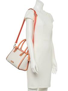 Dana Buchman Orange and Cream Handbag Purse