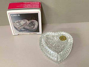 Lead Crystal Heart Shaped Trinket Box