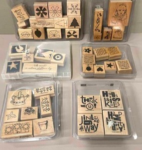 Lot of Stampin up Rubber Scrapbooking Stamps